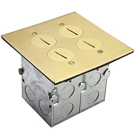 electrical floor box cover 3 screws|ENERLITES Screw Cap Cover Floor Box kit, 5” x 5” 2.